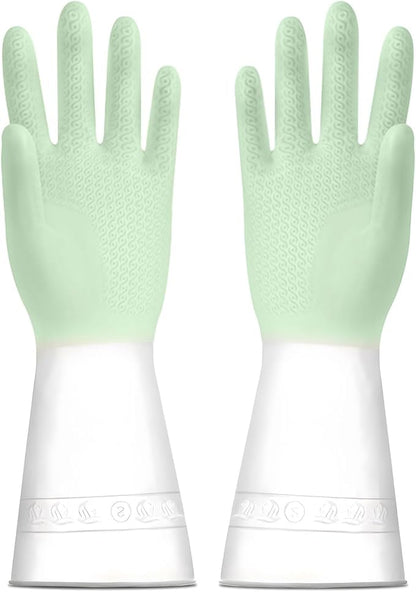 1 pair Reusable Household Gloves, Rubber Dishwashing gloves,Kitchen Cleaning, Working, Painting, Gardening, Pet Care