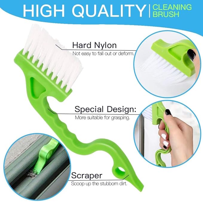 16 Pieces Crevice Cleaning Brush, Corner Brush, Screen Cleaner Brush, Cleaning Tools for Housekeeping, Garbage Disposal Cleaner Brush, Window Track Cleaning Tools, Kitchen (16 Pcs Cleaning Tool)