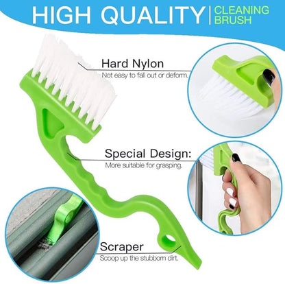 16 Pieces Crevice Cleaning Brush, Corner Brush, Screen Cleaner Brush, Cleaning Tools for Housekeeping, Garbage Disposal Cleaner Brush, Window Track Cleaning Tools, Kitchen (16 Pcs Cleaning Tool)