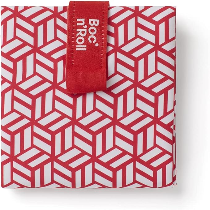 ROLL'EAT ® Boc'n'Roll Tiles | Reusable Sandwich Bag | Sandwich Container | Eco Friendly Food Bag | Reusable and Washable Sandwich Wrap | Red Color
