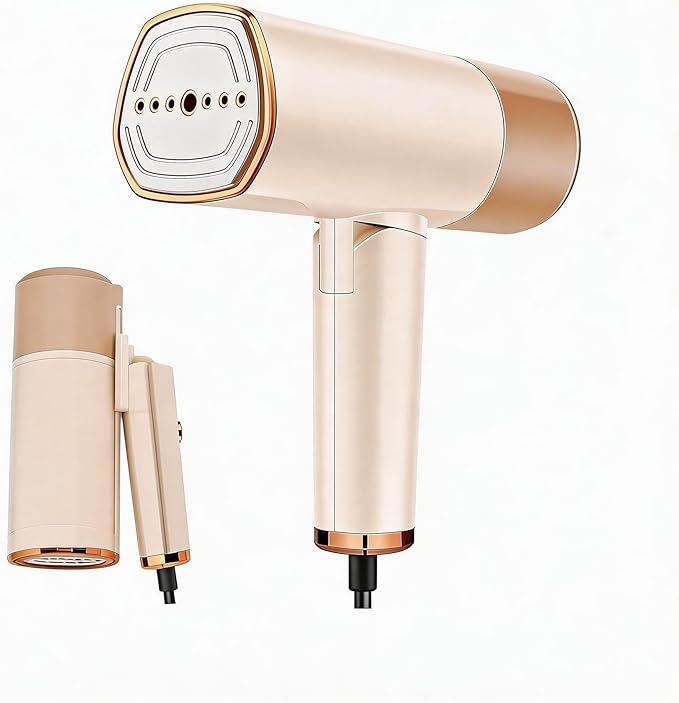 Portable Garment Steamer for Clothes, 1500W Fabric Steamer 168ml Larger Tank & No Leak Design 15S Fast Heat-up, Quick Wrinkle Remover Strong Penetrating Steam for Home, Travel (ONLY FOR 120V)