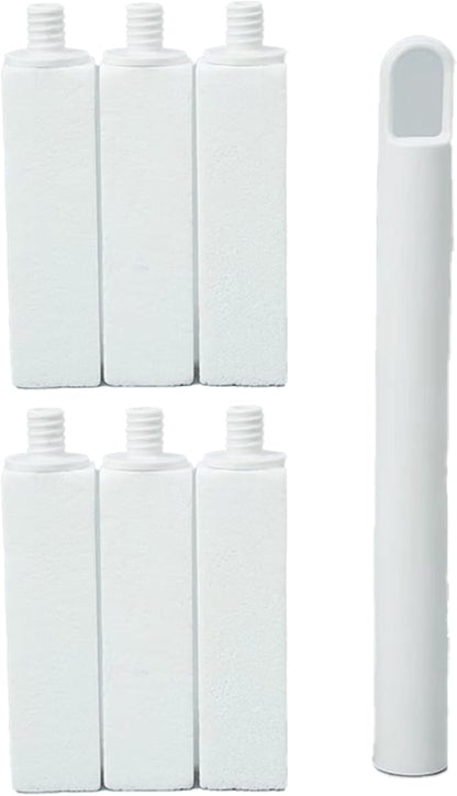 Simple Life Pumice Stone Toilet Bowl Cleaner | Long Handle & Eco-friendly Screw-on Pumice Stones | Scouring Stick for Toilet Cleaning, Stain Removal on Toilets, Grills, Tiles, Grout & Pools | 6 Pack