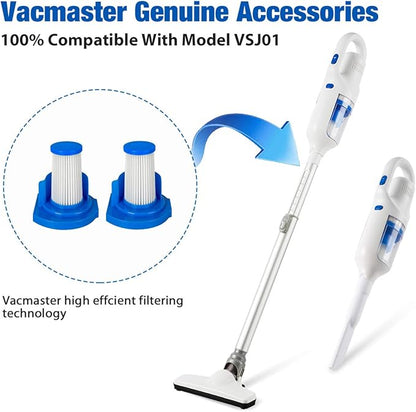 Vacmaster 2 Premium Washable Filters Replacement for Stick Vacuum Cleaner VSJ01
