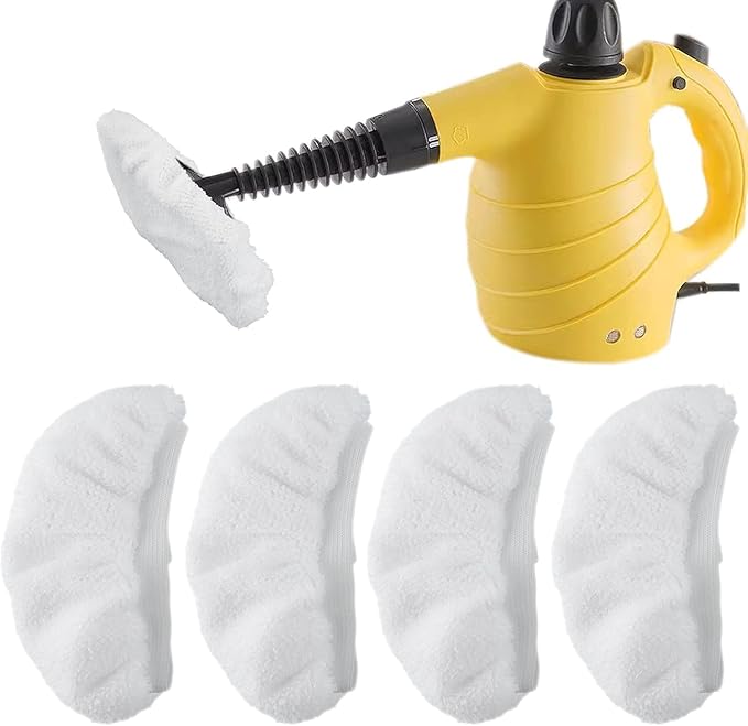 Steam Cleaner Accessories, Universal Reusable Steam Mop Pads, Steam Shot Attachments, Handheld Steam Cleaner Washable Microfiber Cloth (4 PCS)
