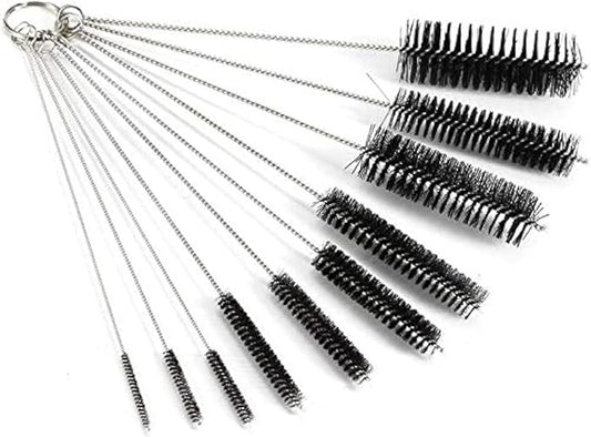10pcs Refrigerator Condenser Cleaning Brush Clothes Dryer Lint Vent Cleaner Brush Foldable Washing Machine Home Brush Black