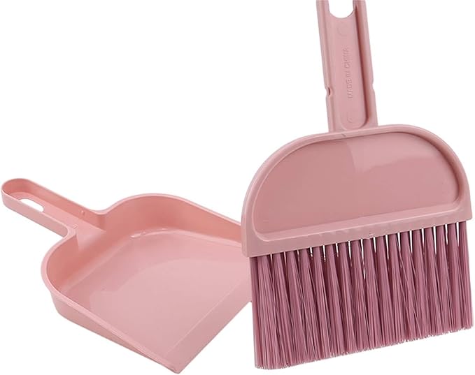 Mini Broom and Dustpan Set, Compact Cleaning Kit for Home Car Camping Small Spaces Pet Cleanup and Travel
