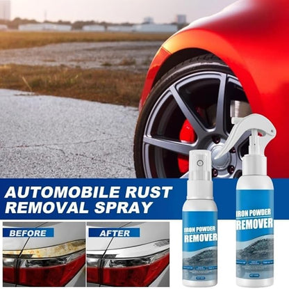 Multi-functional Quick-Acting Rust Removal Spray, Iron Powder Remover with Fast Penetration Formula, Safe for Car Paint, Wheels and Rims, Removes Rust, Iron Fallout and Oxidation (4pcs)