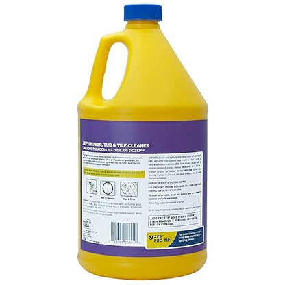 Zep Shower Tub and Tile Cleaner 1 Gallon ZUSTT128 (Case of 2) - No Scrub Pro Formula Breaks up Tough Buildup on Contact