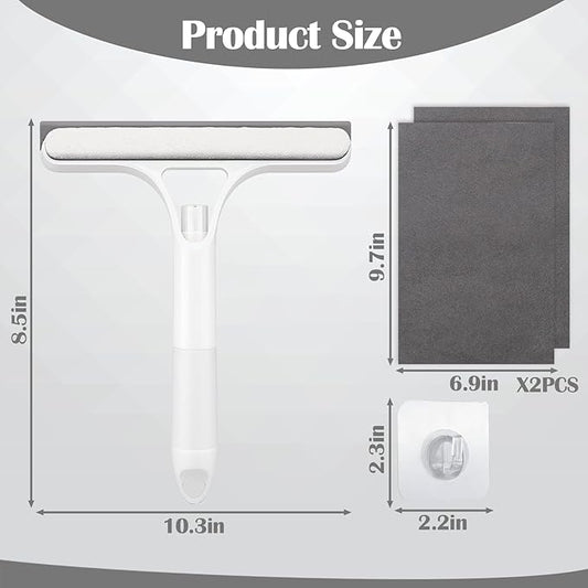 XANGNIER Window Cleaner Tool Kit,2026 3 in 1 Window Cleaning Scraper with Spray,Thickened Magic Cleaning Cloth,Window Scrubber Cleaning Squeegee for Glass,Mirror,Shower Doors,Car Windshields(White)