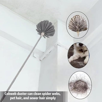 Microfiber Feather Duster 4-in-1 Kit, Dusters for Cleaning, Duster with Extension Pole 100 Inches, Cobweb Duster, Microfiber Dusters for High Ceilings and Fans, Blinds, Cars and Furniture