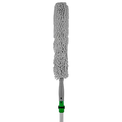 Unger Commercial StarDuster Proflex Elite 18"" Microfiber Duster - Dual-Sided Flexible Design, Includes Extra Sleeve - PED18