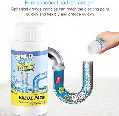 Drain Cleaner Agents Powerful Foaming Deodorizes Clogged Pipes Toilet Cleaner Strengthfully Sink and Dredge Deodorant Powder Agent for Kitchen Dredging