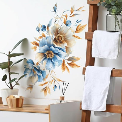 3D Wall Stickers DIY Flower Wall Decal Removable Waterproof Wall Art Decor for Bedroom Living Room Offices Home Decoration
