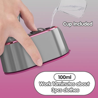 Travel Steamer Iron for Clothes Mini - Portable Ironing Machine Travel Small Size Portable Steamer Travel College Dorm Home Essentials (LightGrey)