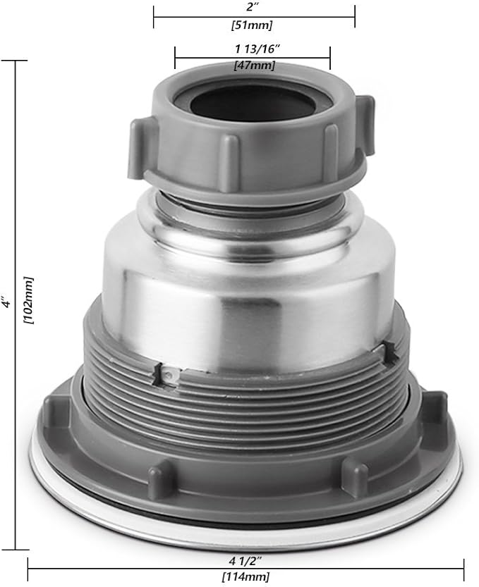 Serene Valley 3-1/2-inch Kitchen Sink Strainer Assembly, 304 Premium Stainless Steel Construction with Removable Deep Waste Basket and Sealing Lid