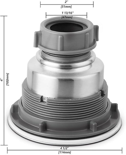 Serene Valley 3-1/2-inch Kitchen Sink Strainer Assembly, 304 Premium Stainless Steel Construction with Removable Deep Waste Basket and Sealing Lid