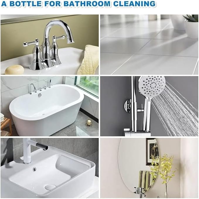 2 Pcs Bathroom Descaler Foam Cleaner Spray, 2025 Upgraded Bathroom Descaler Foam Cleaner, All Purpose Rinse Cleaning Foams For Bathtub, Toilet, Glass, Faucet (2 PCS)