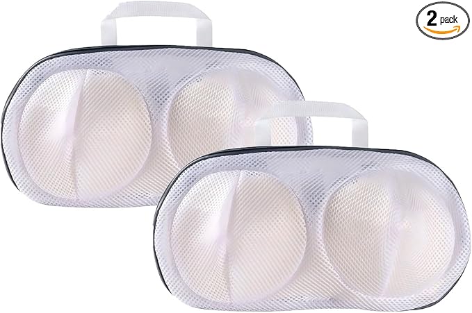 2Pcs Bra Mesh Laundry Bags for Delicates with Premium Zipper Bra Washing Bag for Laundry，Lingerie Bags for Washing Delicates underwear,integrated washing and care