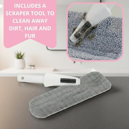 Heavy Duty Spray Mop for Floor Cleaning, Refillable Water Bottle, Use Any Cleaning Solution, Machine Washable Mop Pads, 360° Swivel Head