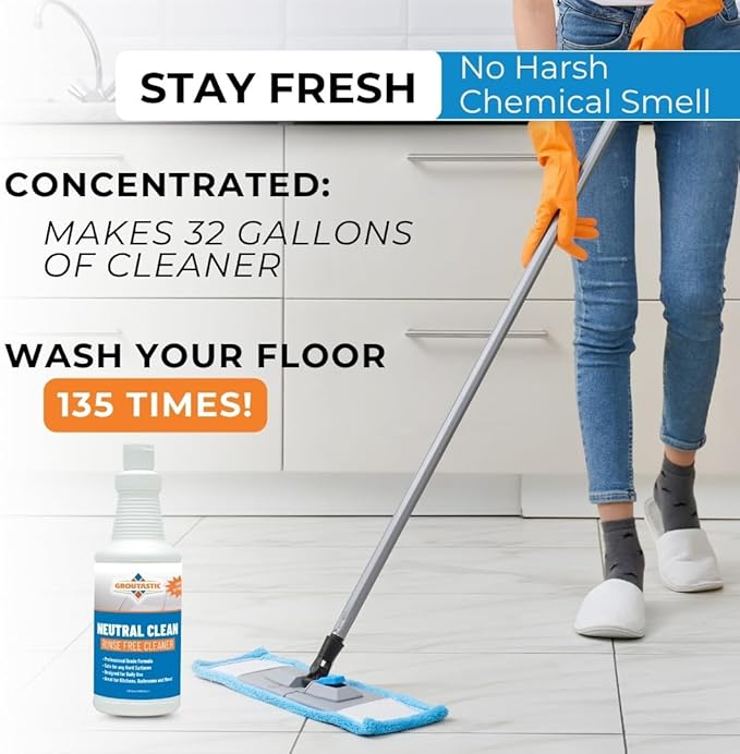 Neutral Floor Cleaner for Daily Mopping and Routine Floor Cleaning, Safe for Tile, Stone & Marble, Professional Grade Formula