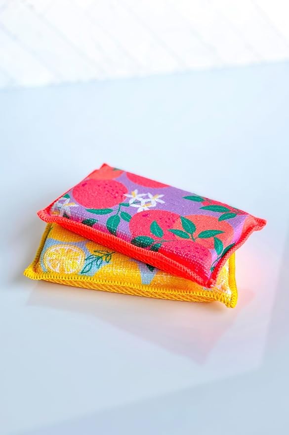 Bright Box Household Microfiber Sponges and Cloth Cleaning Bundle Long-Lasting, 12ct Multi-Color