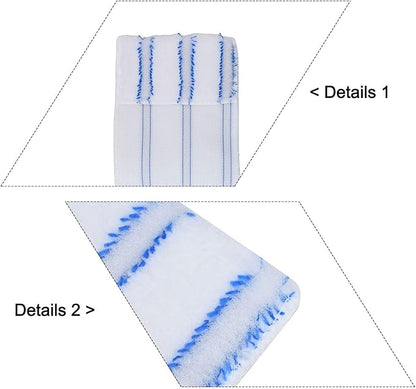 FABULETTA 2 Pack Replacement Mop Pads for Vaporflexi Brush, Microfibre Cleaning Cloths for Eco Pro 3.0 with Scrubbing Strips, Reusable Washable Floor Refills for Tough
