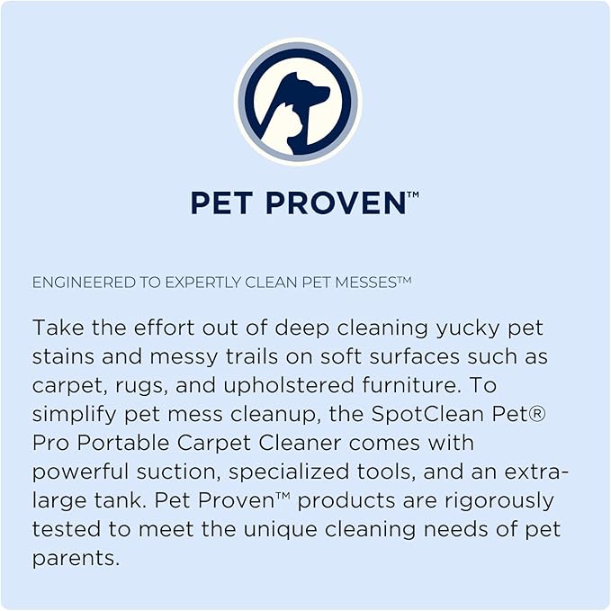 Bissell SpotClean Pet Pro Portable Carpet Cleaner, 2458