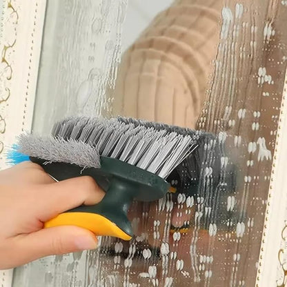 Bathroom Cleaning Brush with Comfort Grip Handle, Multi-Functional Scrub Brush for Tile, Grout, Shower, Kitchen Sink & Floor Cleaning