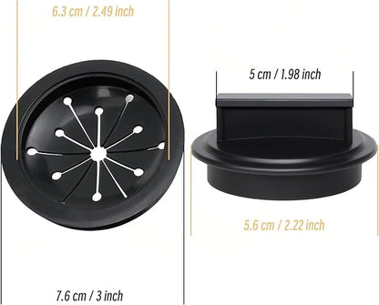 3 Pcs Garbage Disposal Splash Guard Set – Includes 2 Rubber Sink Splash Guards & 1 Disposal Cover – 3-Inch Universal Fit for Waste King, Whirlaway, GE, Sinkmaster, and Other Standard Models