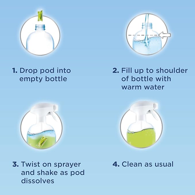 Windex Dissolve Concentrated Pods, Multisurface Cleaner, 2 Concentrated Dissolvable Refill Pods