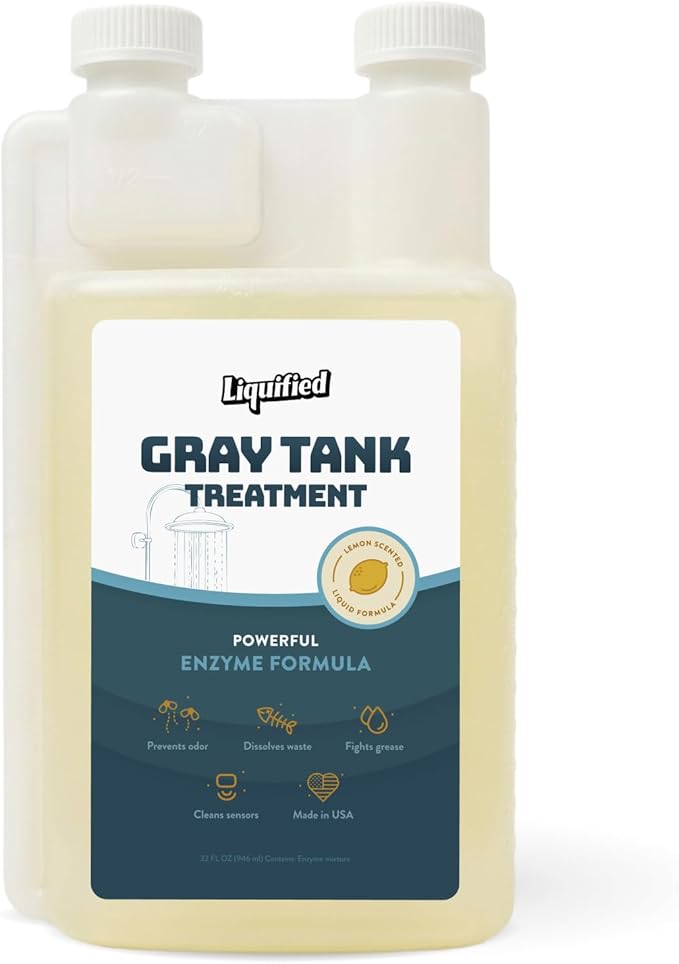 Liquified RV Toilet Treatment - Gray Holding Tank Digester - Odor Eliminator - Lemon Scent - Matts RV Reviews