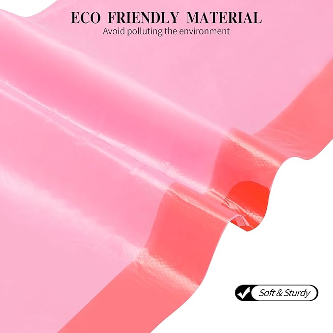 3Rolls Drawstring Small Trash Bags,4 Gallon Thicken Drawstring Small Garbage Bags for Kitchen,Bathroom,Bedroom,Home,Office Trash Cans，60 Counts (Pink)