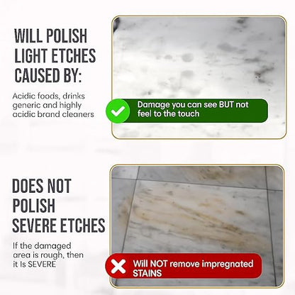MB Stone MB-11® Touch-Up Etch Remover Marble Polishing Powder for Light to Medium Etches Only, for use with Neutral Colored Calcite-Based (not for Matte or Dark Stone), 1 oz Can