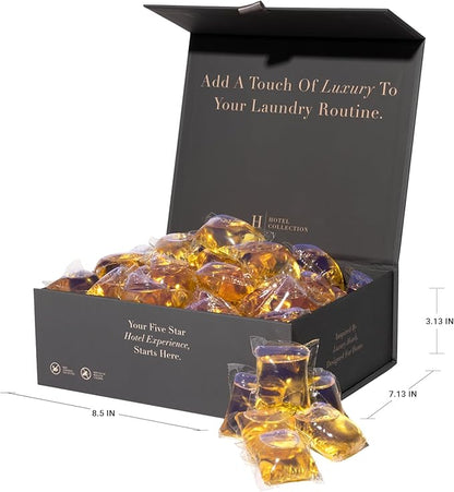 Hotel Collection Laundry Pods – Black Velvet Scent, 45 Count – Blonde Woods, Rose, and Black Fig – Luxury Laundry Detergent Pods