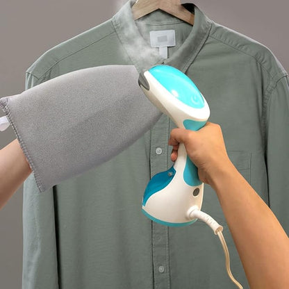 Garment Steamer Ironing Glove with Finger Loop, Heat Resistant Waterproof Ironing Mitt for Heat Resistan Handheld Steamer, Garment Steamer Accessories for Clothes (Grey)