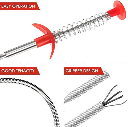Hair Drain Clog Remover, Multifunctional Cleaning Claw 60cm Available (1Pc)