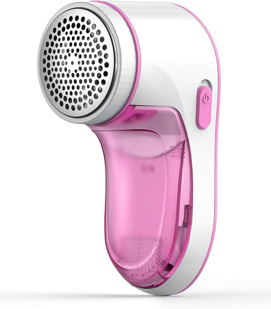 FIRSTONE Fabric Shaver, Electric Lint Remover Lint Shaver for Clothes & Furniture, Sweater Shaver & Pill Remover - Effectively and Quickly Remove Pilling, Lint, Fuzz from Couch (Rose Red)