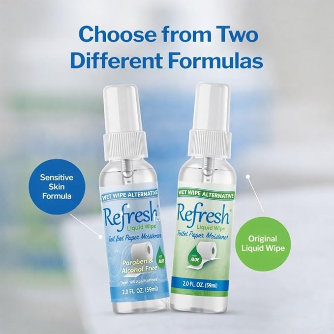 Refresh Liquid Wipe: Toilet Paper Spray (Original Spray, 2 Fl Oz (1 Pack))