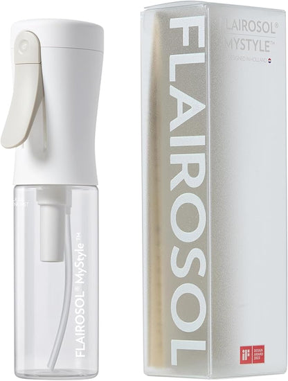 FLAIROSOL MyStyle, Spray Bottle for Hair - Small Travel Spray Bottle, Ultra Fine Continuous Water Mist for Face, Hairstyling, Salon, Cleaning, Beauty, Toners, Hydration & Makeup, 3.04oz / 90ml, White