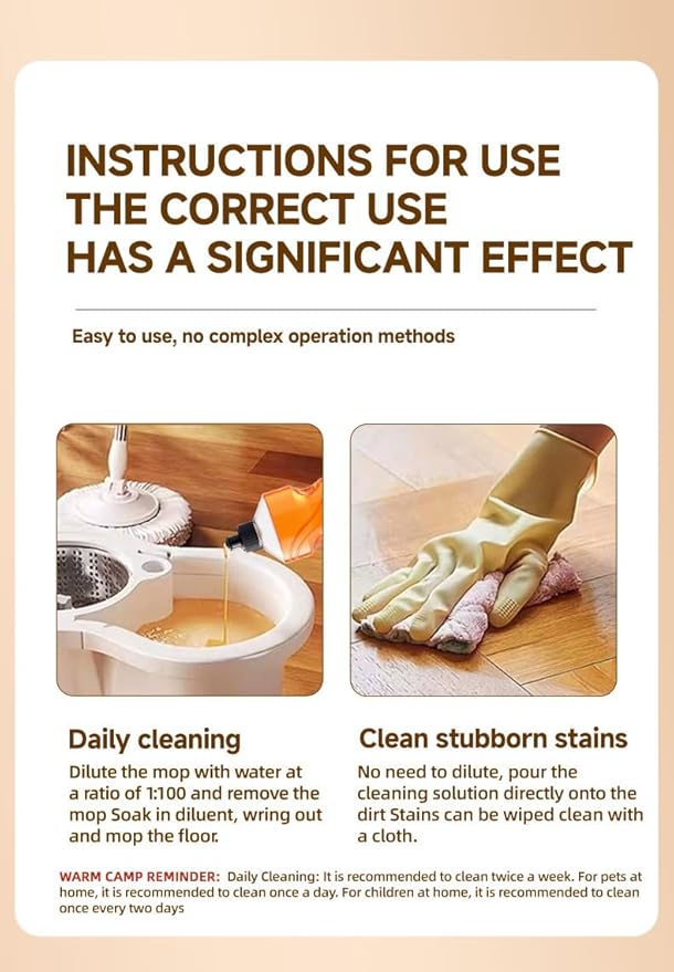 Floor Restorer Cleaner – Professional Floor Polish for Tile, Wood, Laminate, Vinyl, Bamboo – Fast-Drying Floor Restorer & Hardwood Restore Solution – Long-Lasting Protection Against Daily Wear