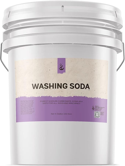 Natural Washing Soda (5 Gallon) Sodium Carbonate, Stain Remover, Water Softener, Multi-Purpose Cleaner