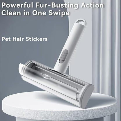 Pet Hair Remover, Lint Brush- Reusable Lint Roller for Cat & Dog Hair on Couch, Carpet, Rugs & Bedding- Portable, Eco-Friendly, No Need for Lint Roller Refills (Gray & White)