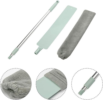 Extendable Microfiber Duster for Home Cleaning, Flexible Dust Sweeper with Bendable Handle, Household Dust Removal Tool for Hard-to-Reach Areas Under Furniture
