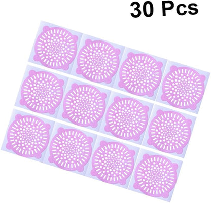 Bathroom Sink Drain Filter 30pcs Disposable Hair Filter Non-Woven Fabric Block Easy to Install and Clean