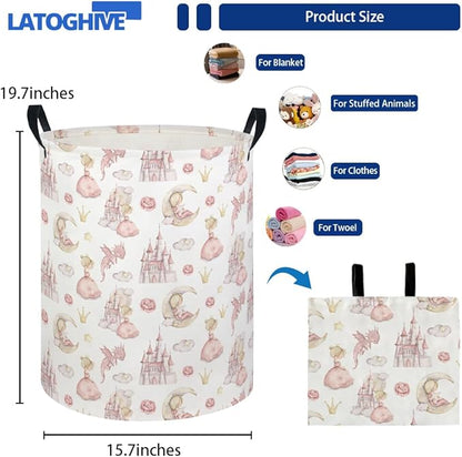 Baby Laundry Hamper kids laundry Basket Waterproof Laundry Bag for Bedroom Toy Clothes Organizer Room Décor(Castle)