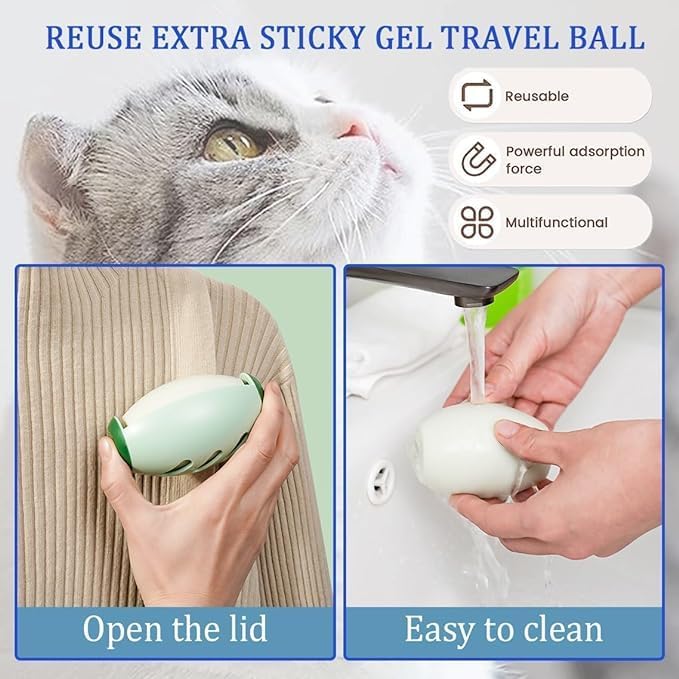 Reusable Lint Rollers for Pet Hair, Washable Sticky Roller for Clothes, Portable Home Travel Lint Roller, Super Sticky Lint Roller Ball for Plush Hair, Washable lint Roller,Dust, Clothes (Green)