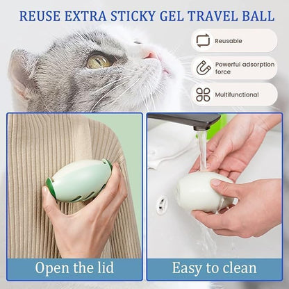 Reusable Lint Rollers for Pet Hair, Washable Sticky Roller for Clothes, Portable Home Travel Lint Roller, Super Sticky Lint Roller Ball for Plush Hair, Washable lint Roller,Dust, Clothes (Green)