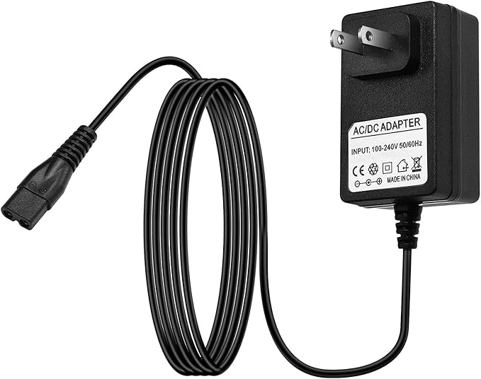 Replacement LABIGO Electric Spin Scrubber Charger Power Cord Compatible with LABIGO LA1 Pro / LA3 Pro Charging Cord AC Adapter