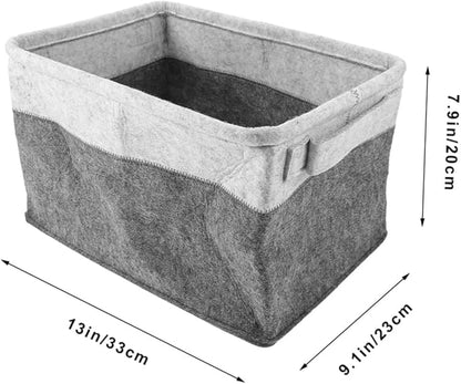 Felt Woven Basket for Laundry Large Foldable Bathroom Closet Hanger Space-saving Organizer