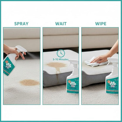NOYATECH Pet Stain & Odor Remover – Fast-Acting Enzyme Cleaner for Dog & Cat Urine | Safe for Carpet, Couch, Turf, Tile & More | Non-Toxic, Kid & Pet Safe Spray 1 Gallon